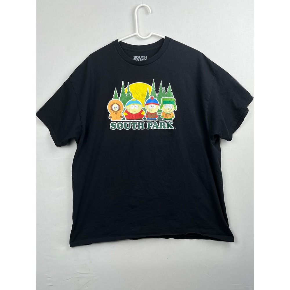 South Park Graphic T-Shirt Mens XXL Black Short Sleeve Crew Neck 2023 Comedy‎